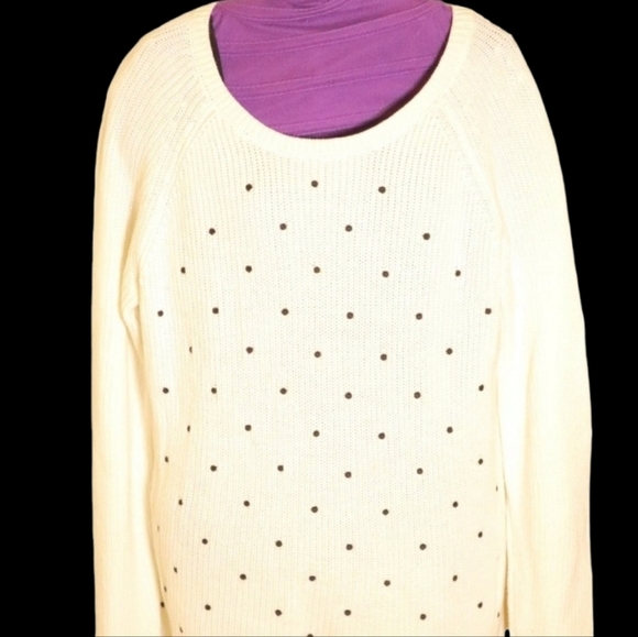 ELLE WHITE WOLL SEWATER SIZE MEDIUM - Picture 3 of 3